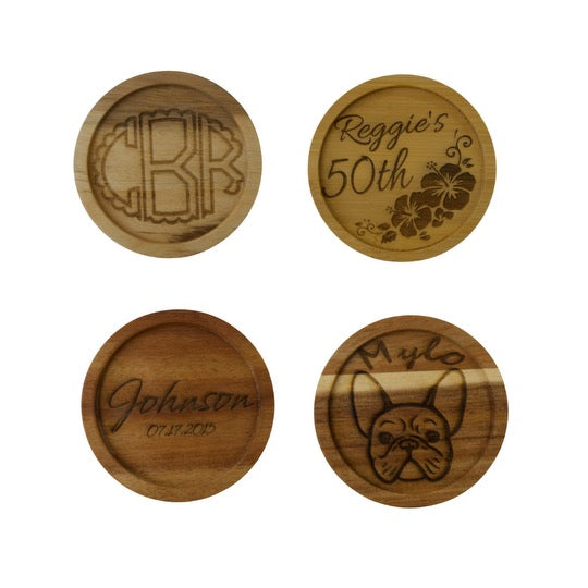 Personalized Custom Logo & Monogram Coasters